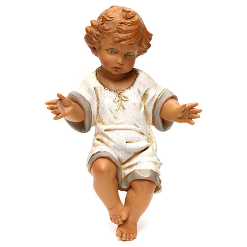STOCK Bimbo nella culla per presepe 52 cm legno e resina Fontanini 2