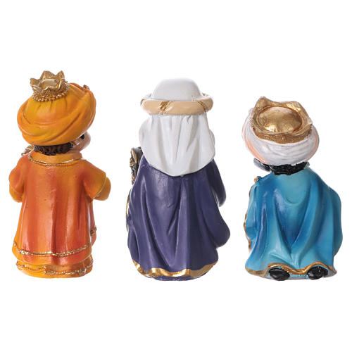 Three Wise Men statues, 9 cm kids nativity set 5