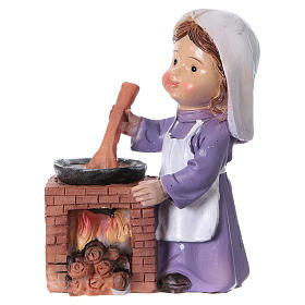 Santon cuisinier crèche gamme enfants 9 cm