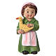Shepherdess statue with duckling, for 9 cm kids nativity set s1