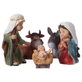 Krippenfiguren Geburt Christi, Linie Bambini, Set zu 5 Figuren, für 9 cm Krippe