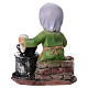 Statue of Woman roasting chestnuts, for 9 cm kids nativity set s4