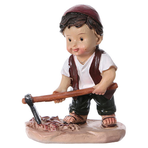 Pastor com pombo para presépio linha criança com peças de 9 cm de altura média 1