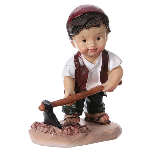 Pastor com pombo para presépio linha criança com peças de 9 cm de altura média 3