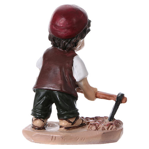 Pastor com pombo para presépio linha criança com peças de 9 cm de altura média 4