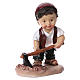 Shepherd statue with pickax, for 9 cm kids nativity set s3