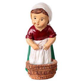 Washerwoman statuette, for 9 cm kids nativity set
