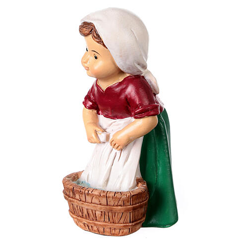 Washerwoman statuette, for 9 cm kids nativity set 2