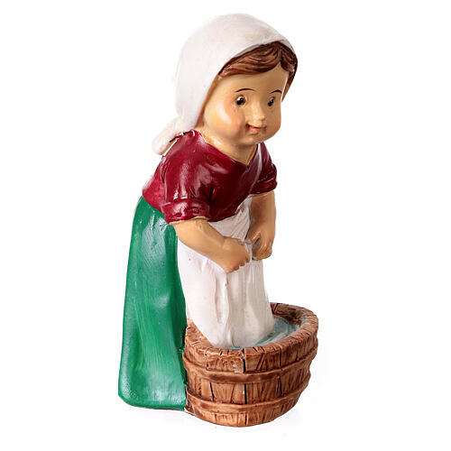 Washerwoman statuette, for 9 cm kids nativity set 3
