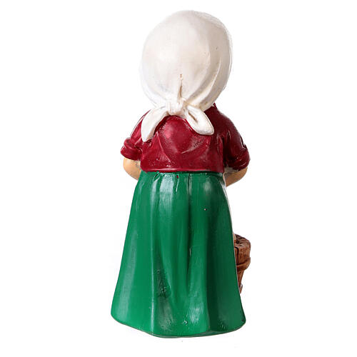 Washerwoman statuette, for 9 cm kids nativity set 4