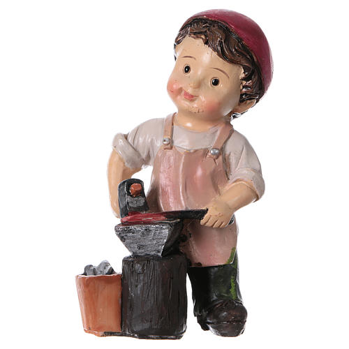 Krippenfigur Schmied, Linie Bambini, für 9 cm Krippe 1