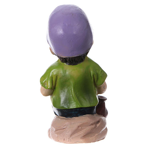 Krippenfigur Junge beim Essen, Linie Bambini, für 9 cm Krippe 4