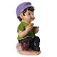 Boy eating statue, for 9 cm kids nativity set s3