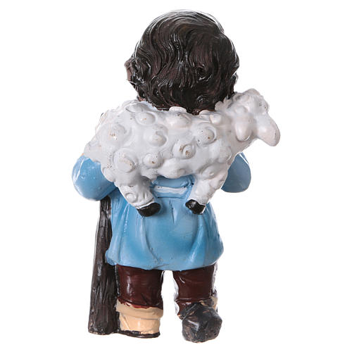 Krippenfigur Hirte mit Schäfchen, Linie Bambini, für 9 cm Krippe 4