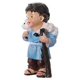Statuina pastore con pecorella linea bambino presepi 9 cm