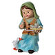 Statuina pastorella con oca e uova presepe linea bambino 9 cm s2