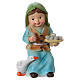 Shepherdess statue with goose and eggs, 9 cm kids nativity set s1