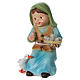 Shepherdess statue with goose and eggs, 9 cm kids nativity set s2