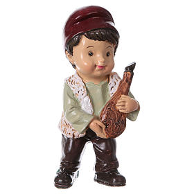 Statuina pastore con prosciutto per presepi linea bambino 9 cm
