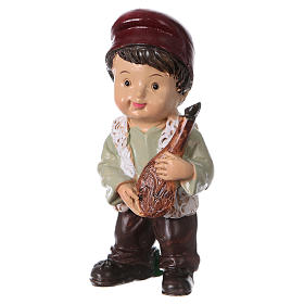 Statuina pastore con prosciutto per presepi linea bambino 9 cm