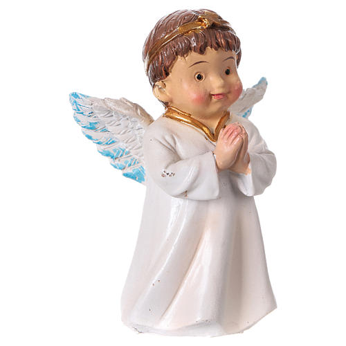 Estatua ángel que reza para belenes línea niño 9 cm 3