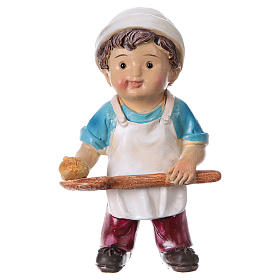 Statuina panettiere per presepi linea bambino 9 cm