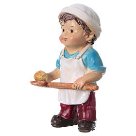 Statuina panettiere per presepi linea bambino 9 cm