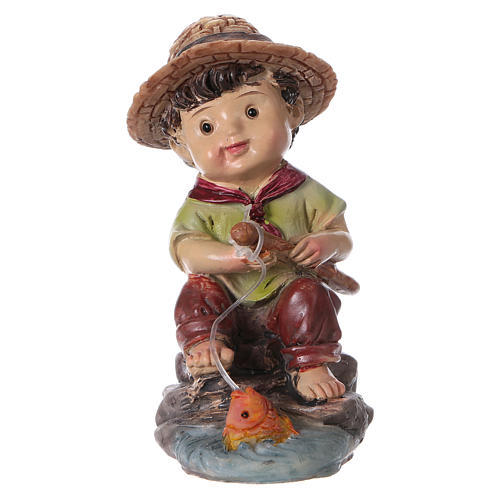 Fisherman figurine for Nativity scenes of 9 cm, children's line 1
