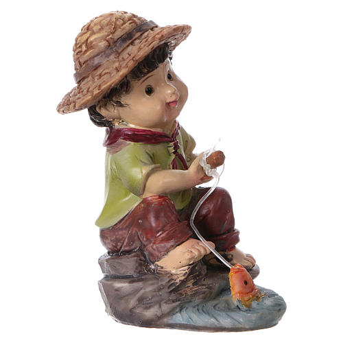 Fisherman figurine for Nativity scenes of 9 cm, children's line 3