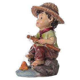 Statuina pescatore per presepi della linea bambino di 9 cm