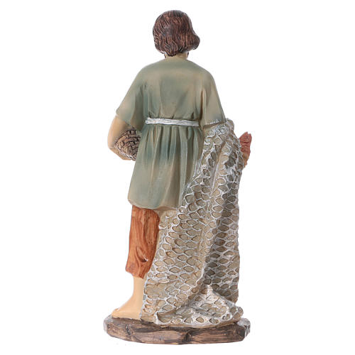 Fisherman figurine in resin, for 15 cm nativity set 4