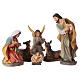 Krippenfiguren Geburt Christi, aus Kunstharz, Set zu 6 Figuren, Linie Bambini, für 15 cm Krippe s1