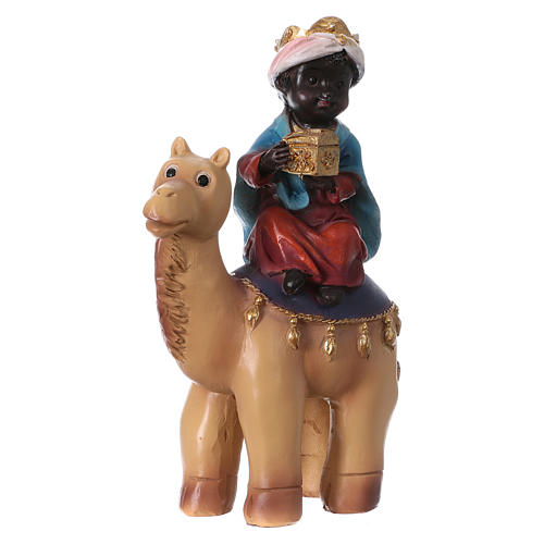 Krippenfiguren Heilige Könige auf Kamelen, aus Kunstharz, Linie Bambini, Set zu 3 Figuren, für 9 cm Krippe 4