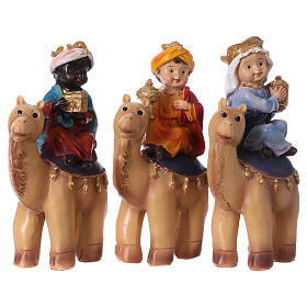 Trois Rois Mages sur chameaux 15 cm gamme pour enfants