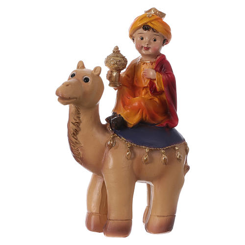 Three Kings figurines on camel, 15 cm kids nativity set 3