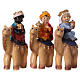 Three Kings figurines on camel, 15 cm kids nativity set s1