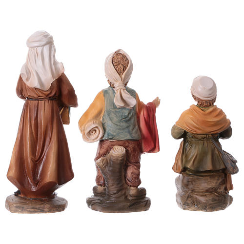 Set of 3 children in resin Nativity scene 15 cm children's line 5