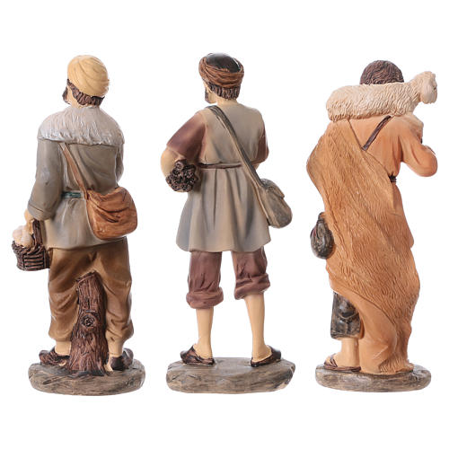 Set of 3 shepherds for Nativity scene 15 cm resin. 5