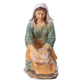 Laundress in resin for Nativity scene 15 cm children's line