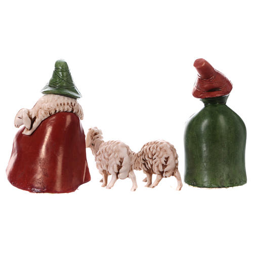 Shepherds with sheep in coloured PVC, Moranduzzo Nativity scene 7 cm, Children's Line 5