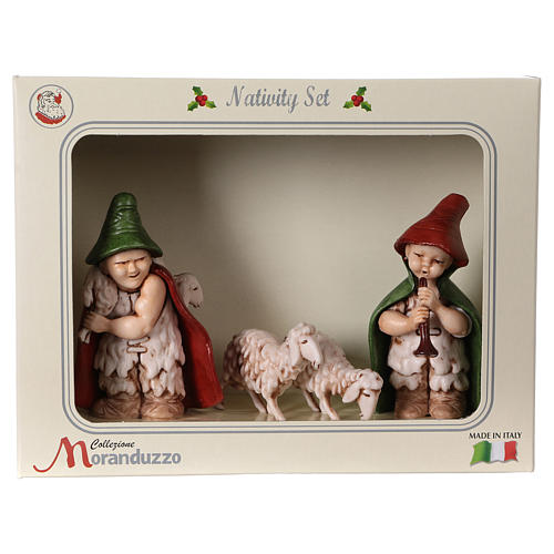 Shepherds with sheep Moranduzzo, 7 cm kids nativity set 6