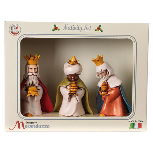 Krippenfiguren Heilige Könige, Set zu 3 Figuren, Linie Bambini, für 7 cm Krippe von Moranduzzo 6