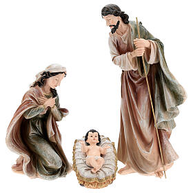 Holy Family statue in painted resin 40 cm
