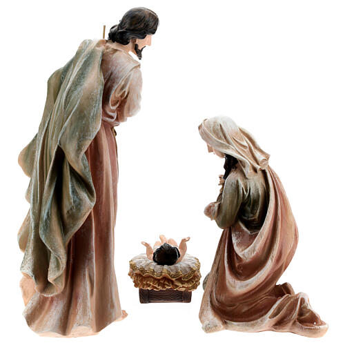 Holy Family statue in painted resin 40 cm 7