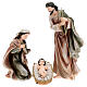 Holy Family statue in painted resin 40 cm s1