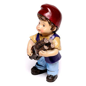 Statua falegname linea bambino per presepi di 9 cm