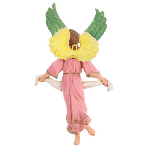 Anjo Glória cor-de-rosa para presépio Fontanini com figuras de 30 cm de altura média 4