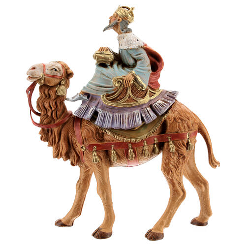 Rois Mages sur chameaux pour crèche Fontanini 10 cm 4