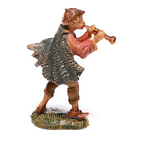 Pastore che suona il flauto presepe Fontanini 4 cm