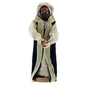 King Magi brown terracotta and plastic, for 12 cm nativity